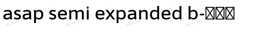 asap semi expanded b字体转换
